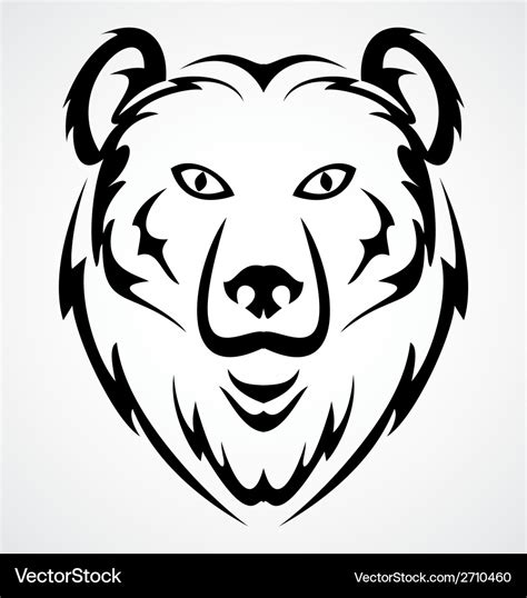 Bear Face Tribal Royalty Free Vector Image Vectorstock