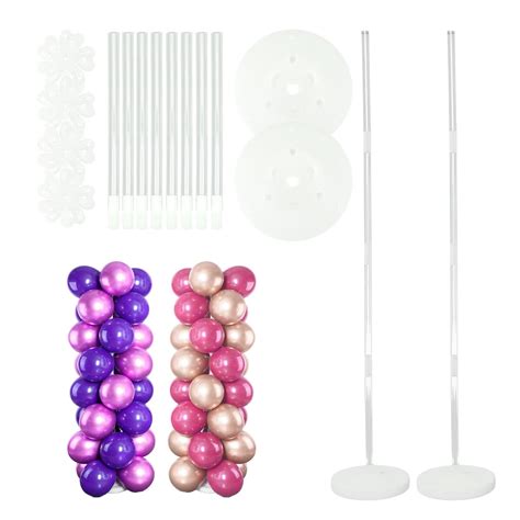 2 Sets Balloon Column Stand Kits 84ft Height Balloon Arch Stand Kit