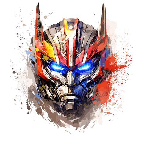 Premium Vector | Transformers optimus prime hyper realistic full face