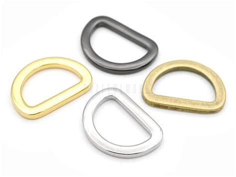 Craftmemore D Rings Purse Loop Flat Metal D Ring Heavy Duty Findings