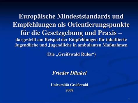 Ppt Frieder D Nkel Universit T Greifswald Powerpoint