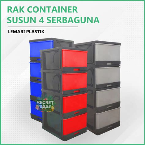 Jual LACI CONTAINER SUSUN 4 Laci Plastik Susun Lemari Pakaian