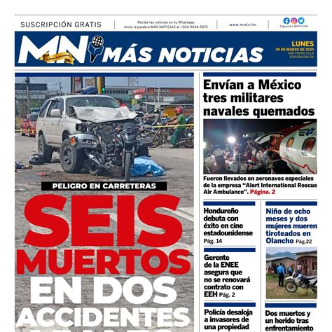 MAS NOTICAS EDICION Lunes 20 De Marzo De 2023 Pdf DocDroid