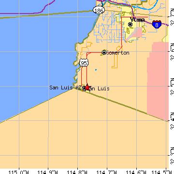 San Luis, Arizona (AZ) ~ population data, races, housing & economy