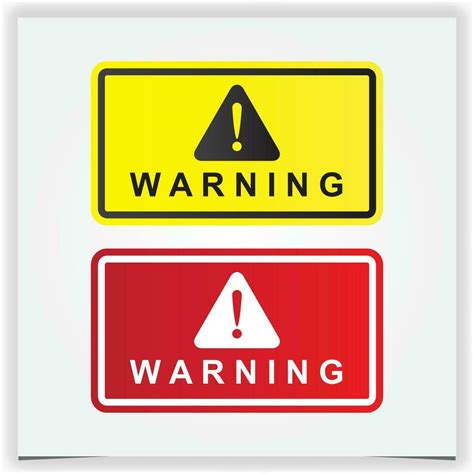 Vector Set Of Warning Sign On White Background Danger Sign Illustration