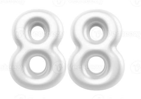 Silver 3d Number 88 46599118 Png