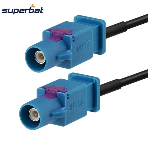 Superbat Double Fakra Z Connector Plug Male Straight Pigtail Jumper