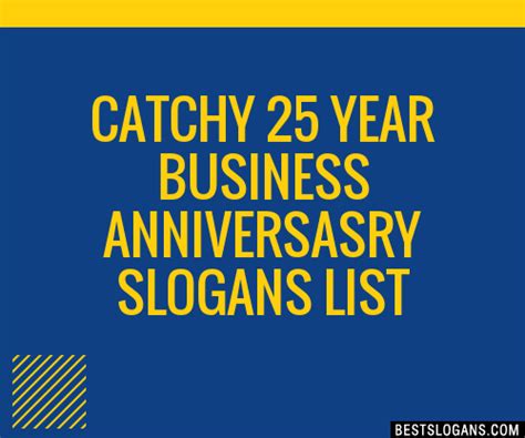 30 Catchy 25 Year Business Anniversasry Slogans List Taglines