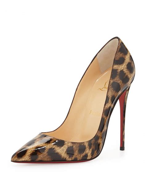 Christian Louboutin So Kate Leopard Print Patent Red Sole Pump 2198117