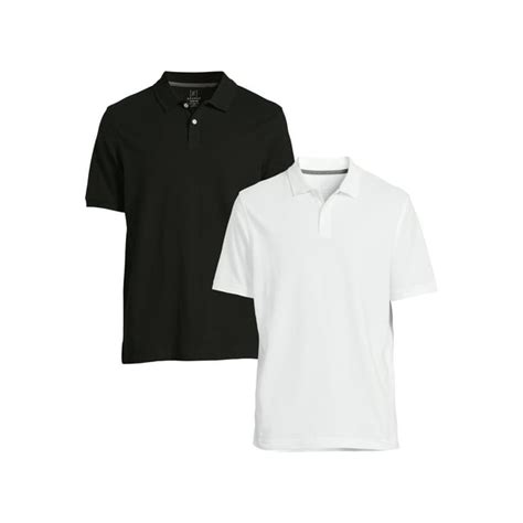 George Mens Pique Polo Shirts 2 Pack