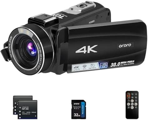 ORDRO 4K Videokamera Camcorder Ultra HD Camcorder Mit 10 Fach Optischem