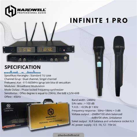 Jual Mic Wireless Hardwell Infinite Pro Mic Bando Clip On Pegang