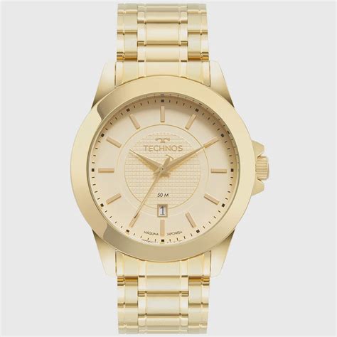 Relógio Technos Masculino Steel Dourado 2115MXH 1D Submarino