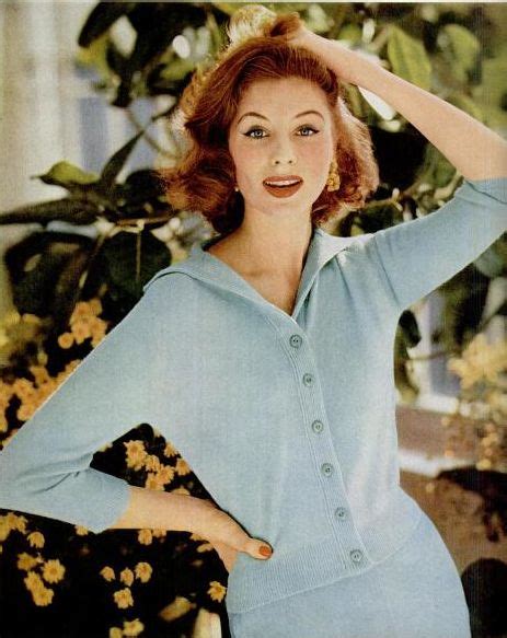 Suzy Parker Modeling The Sweatered Look” For Orlon 1956 Suzy Parker