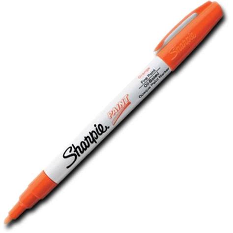 Sharpie 35542 Fine Point Paint Marker Orange Permanent Quick Drying