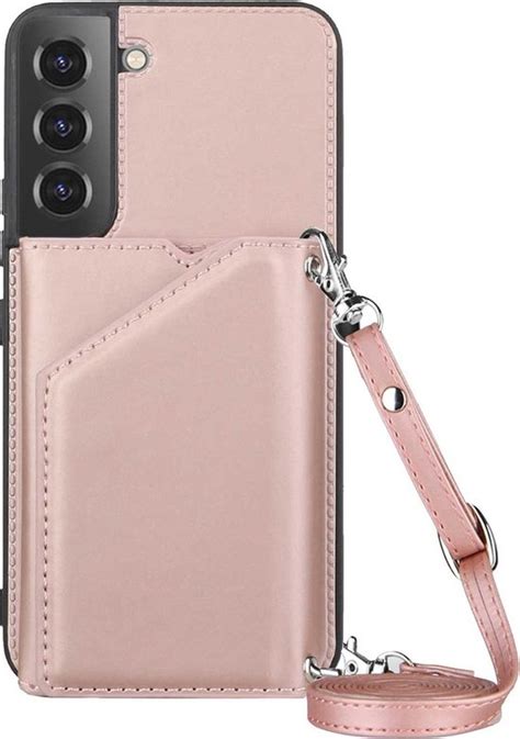 Samsung Galaxy S Hoesje Met Koord En Pasjeshouder Soft Tpu Roze