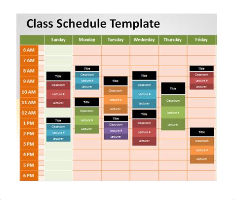 Schedule Powerpoint Template Printable Schedule Template