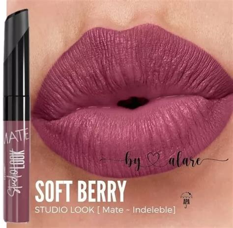 Labial Liquido Studio Look Color Intenso Cyzone Soft Berry Acabado