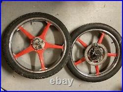 Paires De Roues Jantes Mobylette Peugeot Chrom Sp Mvl Rigida