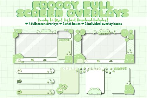 Froggy Twitch Full Screen Overlays Graphic By Tiffawas Artisms