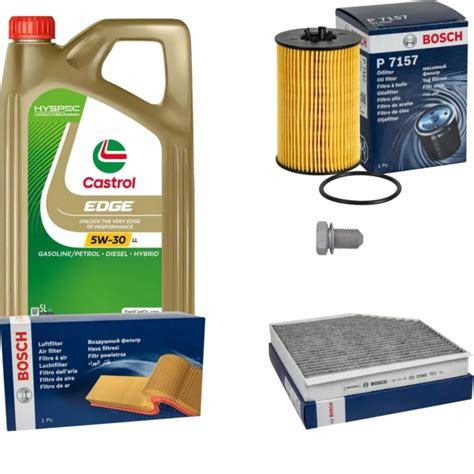 BOSCH INSPECTION SET 5 L Castrol Edge 5W 30 Ll Pour Audi A6 Avant EUR