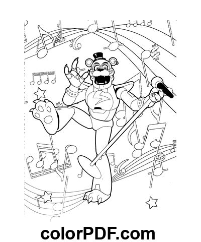 Freddy Fazbear Fnaf Disegni Da Colorare E Libri In Pdf