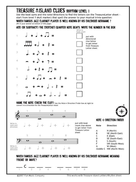 Counting Beats Music Theory Worksheet Rhythm Music Theory