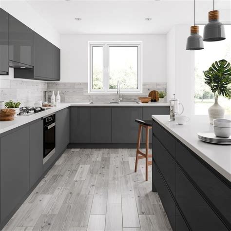 Grey Wood Tile Kitchen Homedecorish