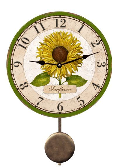 Flower Clock- Sunflower Clock | Sunflower clock, Flower clock, Clock flower