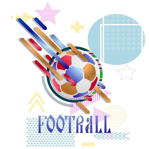 Soccer Ball on an Abstract Background. Stock Vector - Illustration of ...