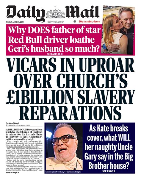 Daily Mail Front Page 5th Of March 2024 Tomorrows Papers Today