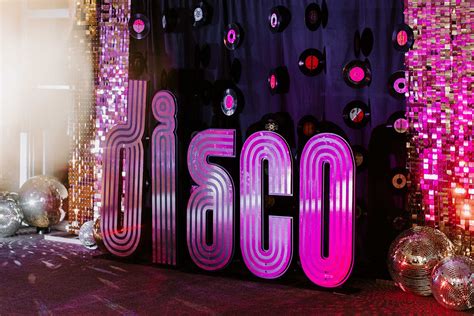 Disco Sign For Hire Prop Hire Essex Event Hire London Rock The Day