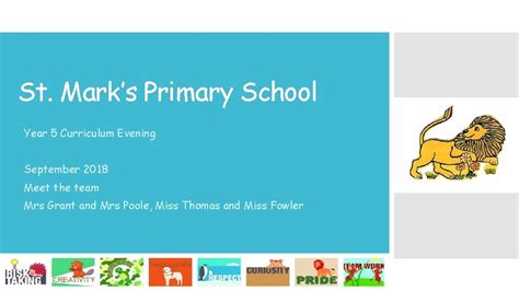 St Marks Primary School Year 5 Curriculum Evening