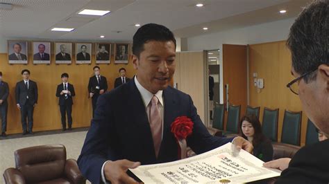 ｢勝って兜の緒を締めよ｣衆院長崎3区補選当選の立憲・山田勝彦氏に当選証書付与 長崎ニュース Ncc長崎文化放送