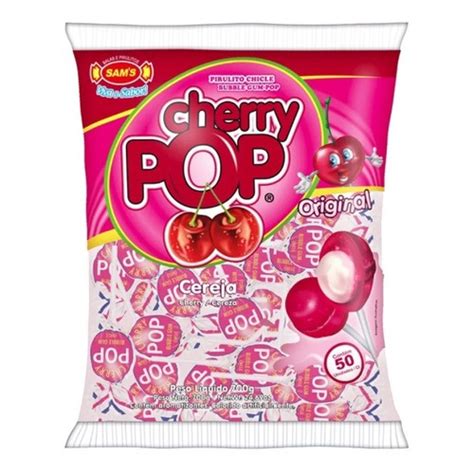 Pirulito Cherry Pop Cereja Original Sam S Pacote C Gr Em Promo O