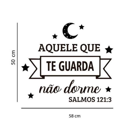 Adesivo Decorativo De Parede Salmos Aquele Que Te Guarda N O