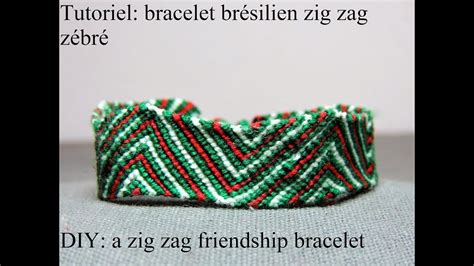 tutoriel brésilien zig zag zébré DIY a zig zag friendship bracelet