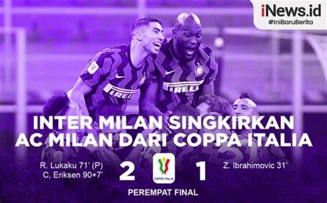 Infografis Inter Milan Singkirkan Ac Milan Dari Coppa Italia