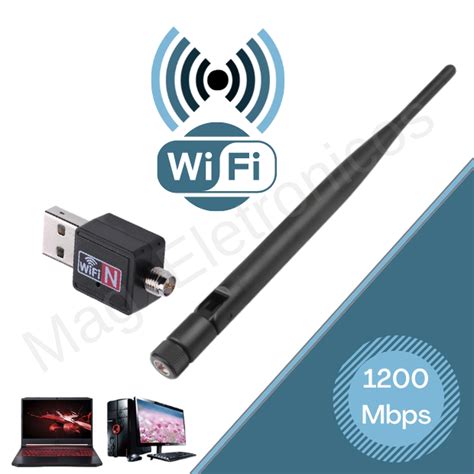 Adaptador Receptor Antena Wifi USB Wireless Para PC E Notebook Em