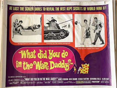 What Did You Do In The War Daddy 1966 Vintage Movie Poster