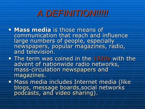 Mass Media