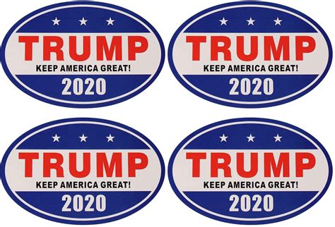 4 Magnetic Trump 2020 Keep America Great Decal Car And Truck Bumper