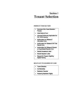 Fillable Online Vpi Section Tenant Selection Doc Fax Email Print