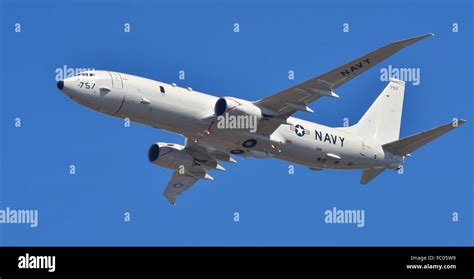 A Navy P 8 Poseidon Anti Submarine Aircraft Based On The Boeing 737