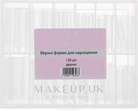 Tufi Profi Premium Upper Nail Forms Arched 120 Pcs Makeup Uk