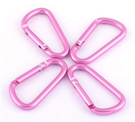 Pink Carabiner Camp Snap Hook Clip Keychain Hook Clasp Spring Etsy Uk