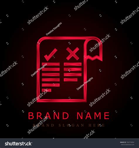 Pros Cons Red Chromium Metallic Logo: เวกเตอร์สต็อก (ปลอดค่าลิขสิทธิ์