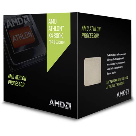 AMD Athlon X4 Series 880K Quad Core 4 GHz CPU AD880KXBJCSBX B H