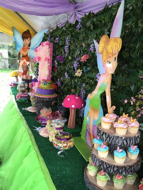 Tinkerbell And Friends Birthday Party Ideas Photo 1 Of 18 Tinkerbell Party Fairy Garden