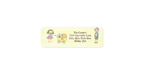 Custom Cute Family Return Address Labels | Zazzle